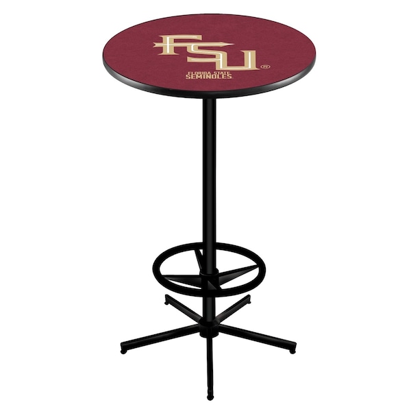 42" Black Florida State (Script) Pub Table